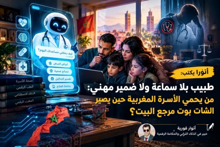 أنورا يكتب: طبيب بلا سماعة ولا ضمير مهني… من يحمي الأسرة المغربية حين يصير الشات بوت مرجع البيت؟